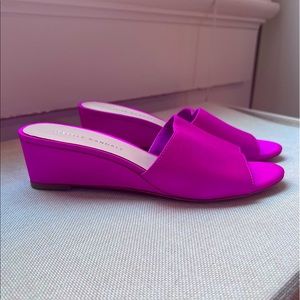 Loeffler Randa Tilly Fuchsia Pink Satin Slide 8